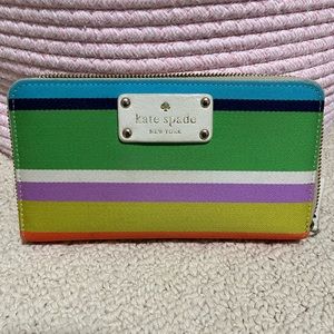 Kate Spade multicolour striped wallet